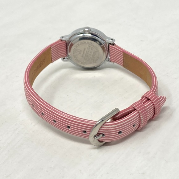 Vtg Timex Easy Reader Watch Women 23mm Silver Tone Pink Band WR New Battery 1994 - Picture 14 of 16